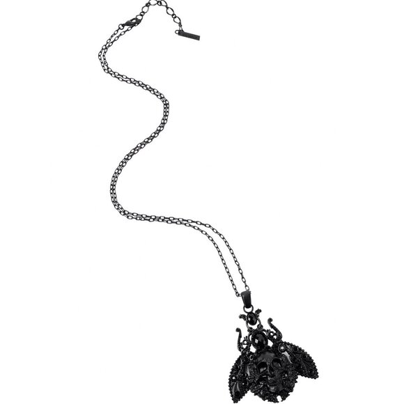 Killstar ✦ Insecta Morte Necklace ✦ Black Gothic Statement Pendant Adjustable - Picture 3 of 4